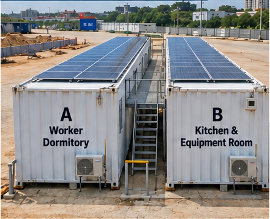 Concept image for a 10 kWp off-grid construction site power system in Subang